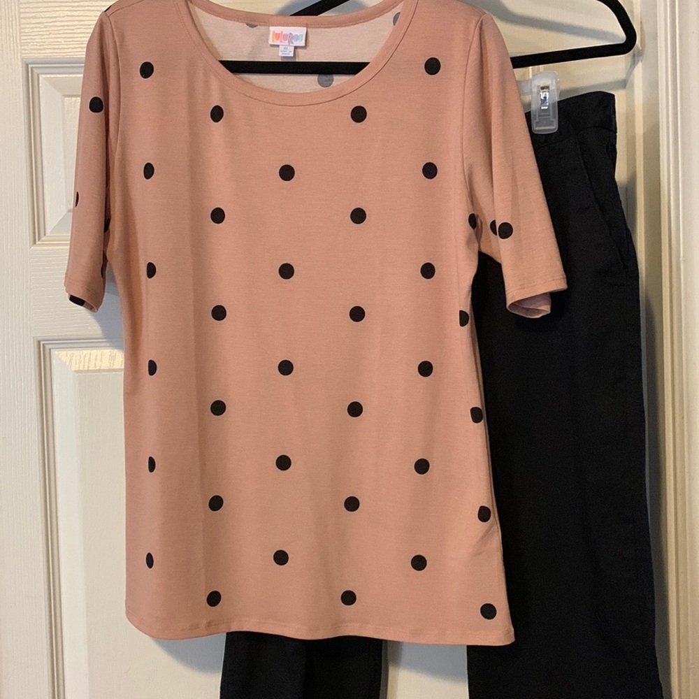 Luluroe Gigi Top XL and Black Liz Claiborne Audra Slacks 12